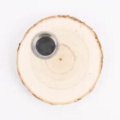 Creativ Company Teelichthalter Holzscheibe rund naturbelassen 15,5x2cm