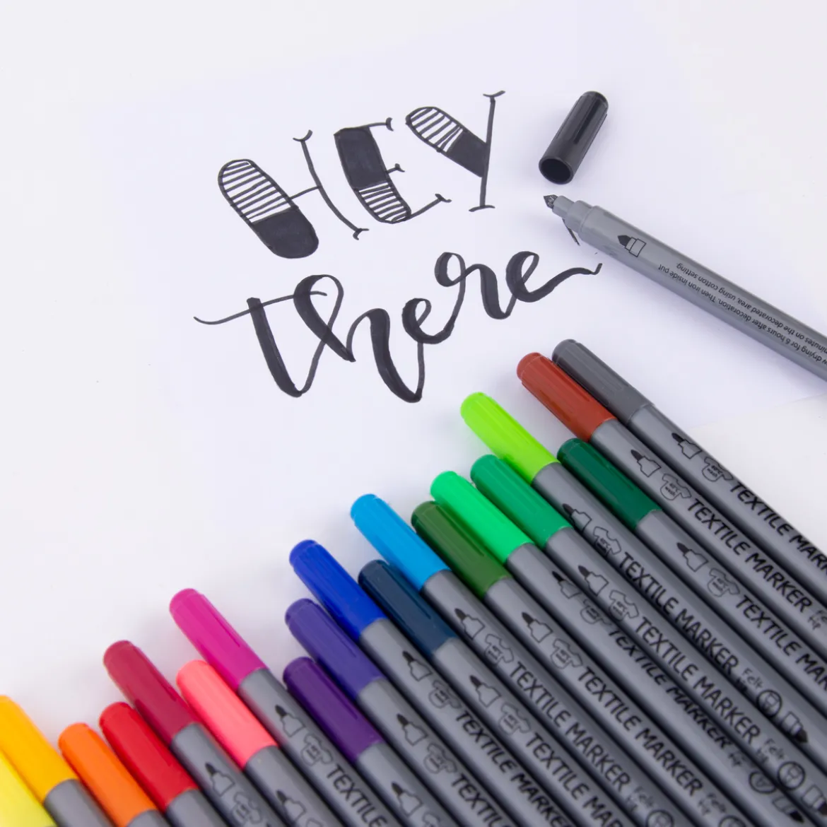 Creativ Company Textilmalstifte Set 20 Stück verschiedenfarbig Standardfarben