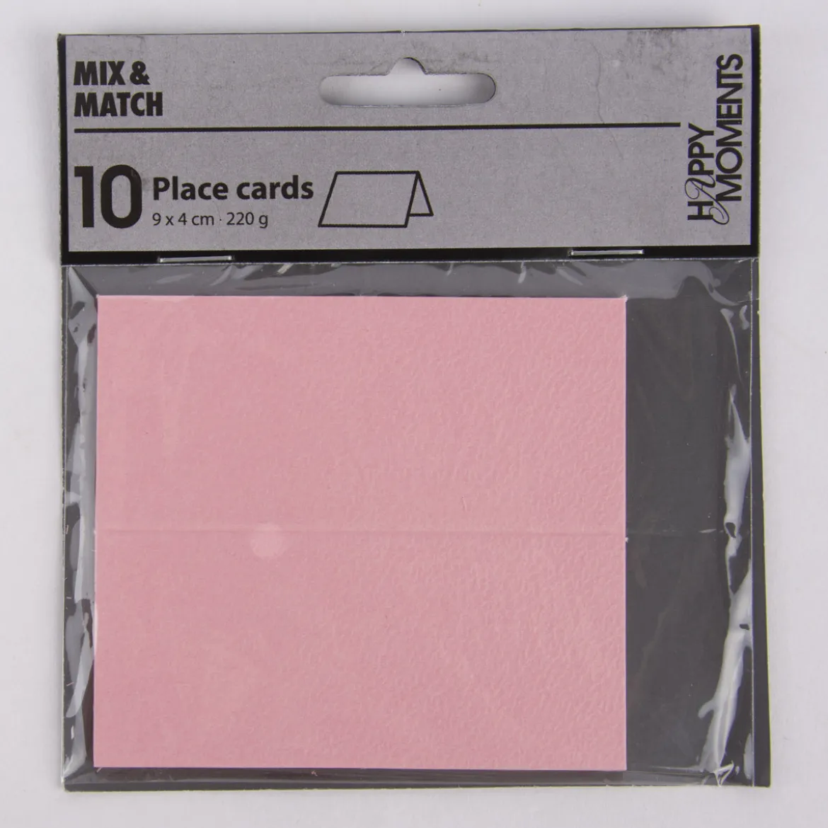 Creativ Company Tischkarten mit leichter Struktur 10 Stück einfarbig rosa 9x4cm