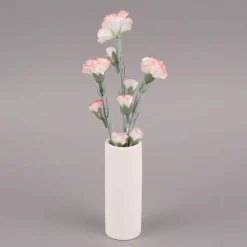 Creativ Company Vase Zylinder Terrakotta weiß 4x11cm