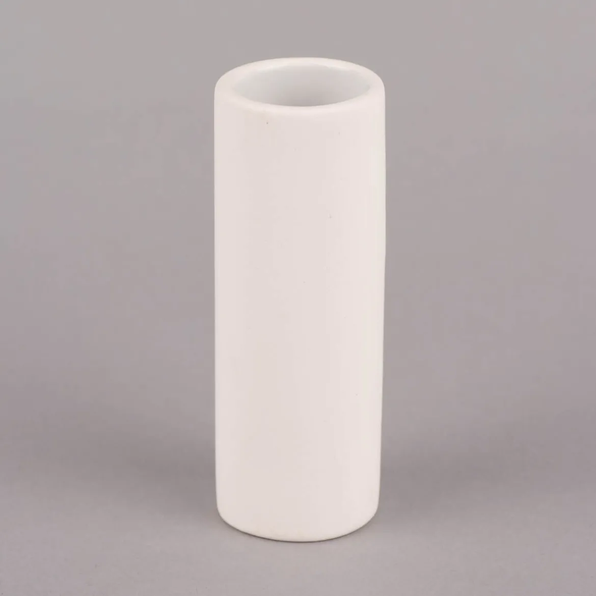 Creativ Company Vase Zylinder Terrakotta weiß 4x11cm