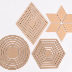 Creativ Company Wanddeko blanko Holz verschiedene Formen