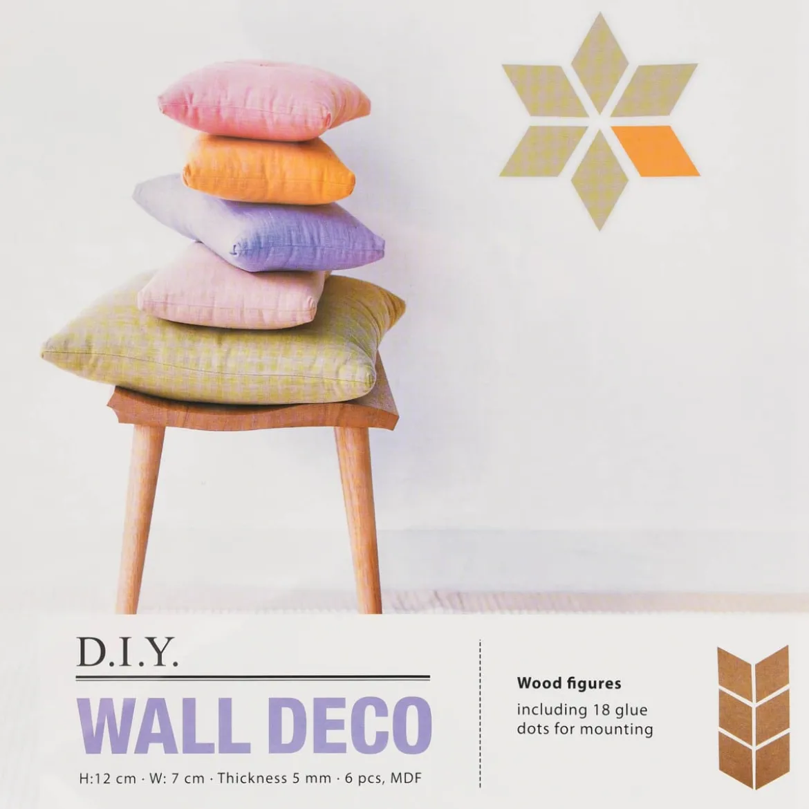 Creativ Company Wanddeko blanko Holz verschiedene Formen