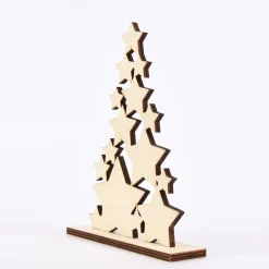 Creativ Company Weihnachtsbaum aus Sternen Holz natur 14,5x19,5cm