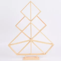 Creativ Company Weihnachtsbaum geometrisch Holz natur 47x60cm