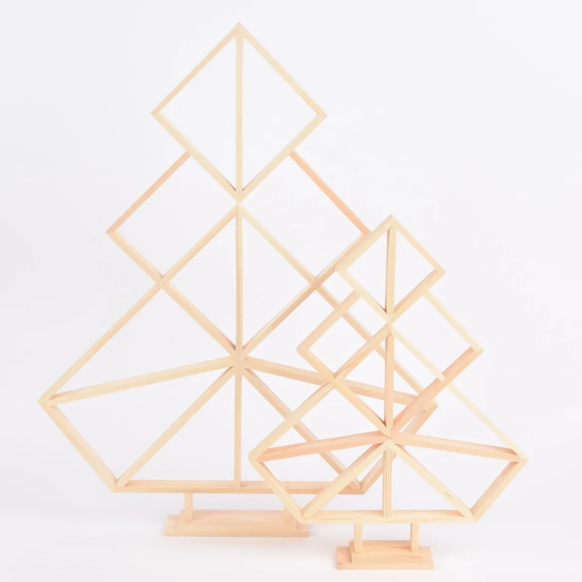 Creativ Company Weihnachtsbaum geometrisch Holz natur 47x60cm