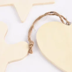 Creativ Company Weihnachtshänger mit Kordel verschiedene Modelle Holz natur 9-11cm