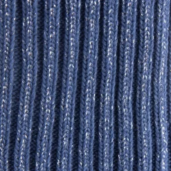 Cuff Bündchen Fertigbündchen Grobstrick Glitzer einfarbig jeansblau 7x110cm