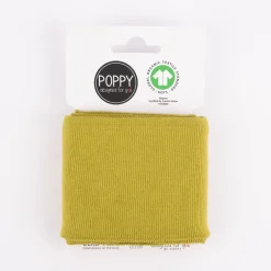 Cuff Bündchen Fertigbündchen Organic Bio einfarbig dunkel lime 7x135cm