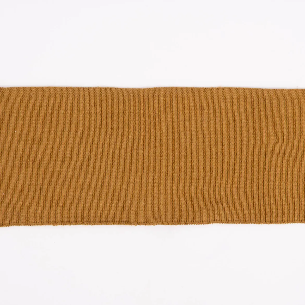 Cuff Bündchen Fertigbündchen Organic Bio einfarbig ocker dunkel 7x135cm