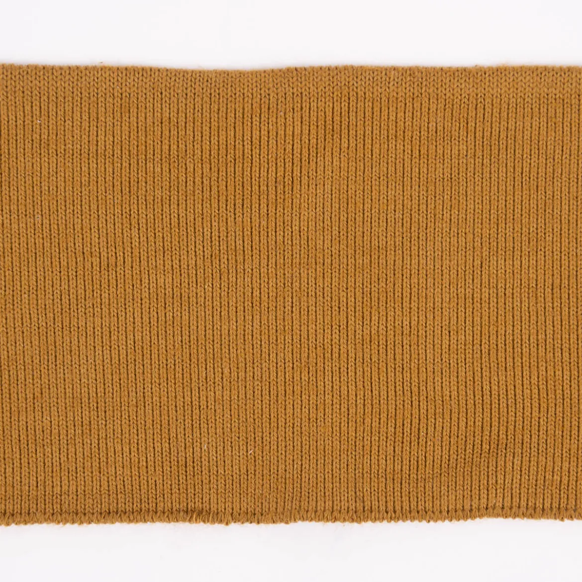 Cuff Bündchen Fertigbündchen Organic Bio einfarbig ocker dunkel 7x135cm