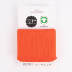 Cuff Bündchen Fertigbündchen Organic Bio einfarbig orange neon 7x135cm