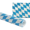 Damasttischtuch auf Rolle blau-weiß Karo Papier 8mx1m 45g/m²