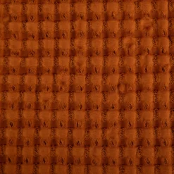 Decke Plaid mit Waffelstruktur aus Baumwolle terracotta-braun 160x130cm