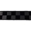 Dekoband Kunstleder Vierecke beflockt schwarz Breite: 4,5cm