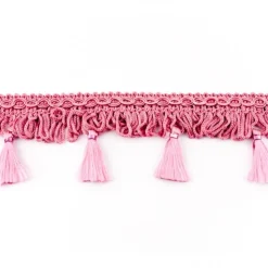 Dekoband mit Bommel rosa 5cm