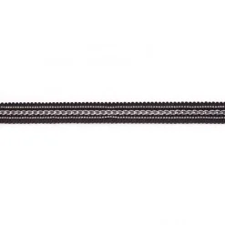 Dekoband schwarz mit silber Kette Meterware Breite: 1,7cm