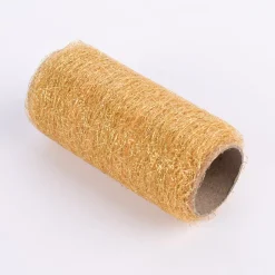 Dekoband Textilfaser einfarbig gold 500x12cm