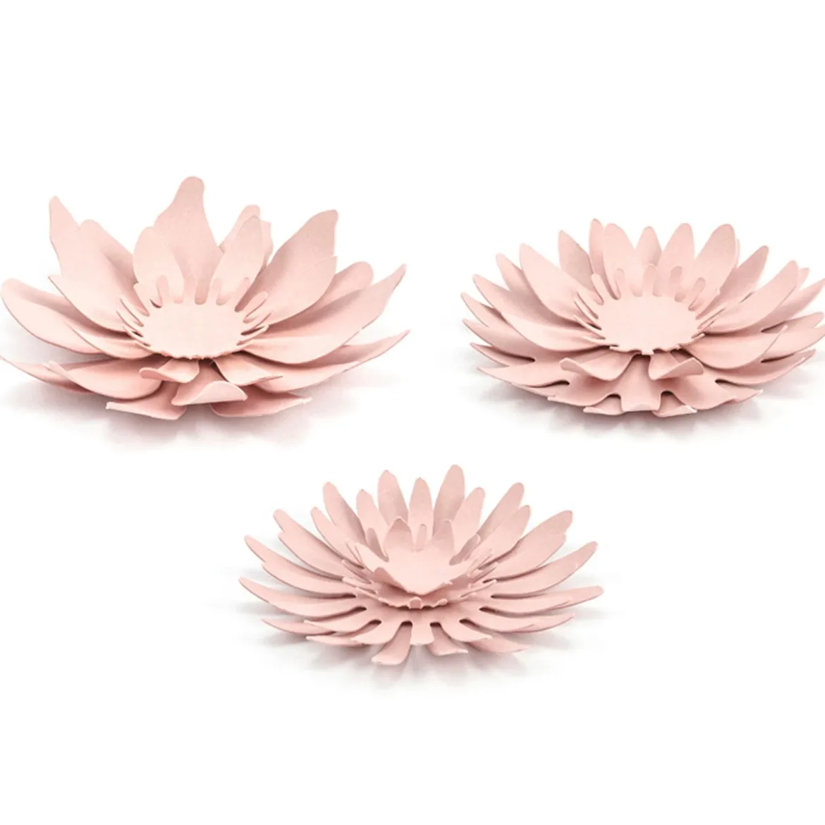 Deko Blumen DIY-Set Papier puderrosa 8,5cm