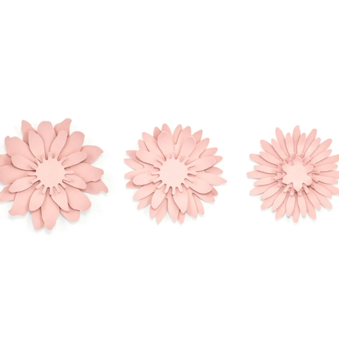Deko Blumen DIY-Set Papier puderrosa 8,5cm