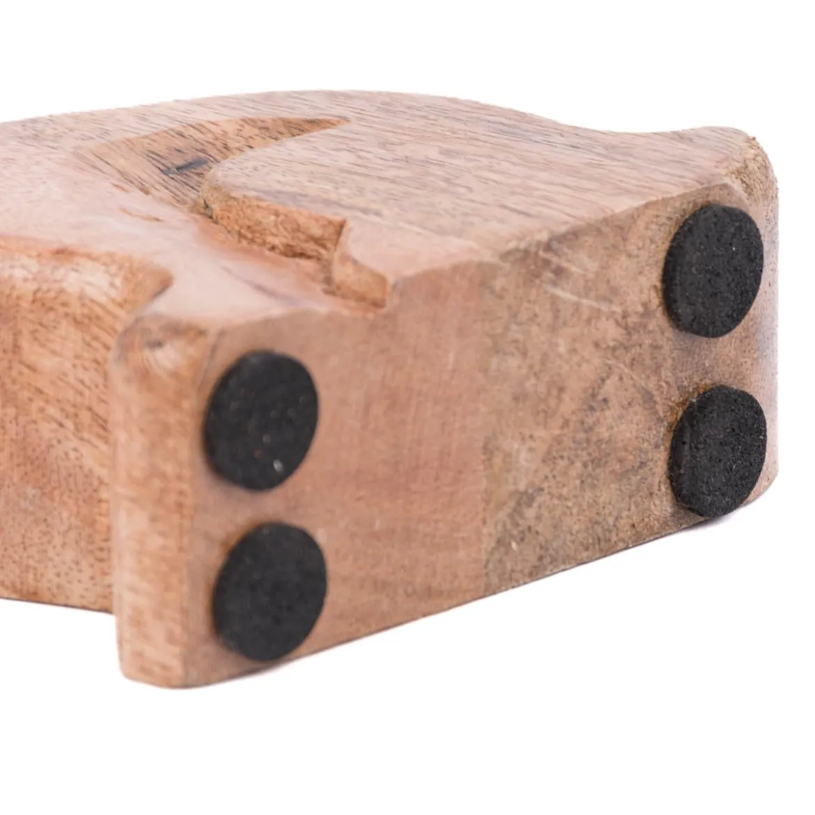 Dekofigur Hase aus Holz massiv natur 11x4x15,5cm