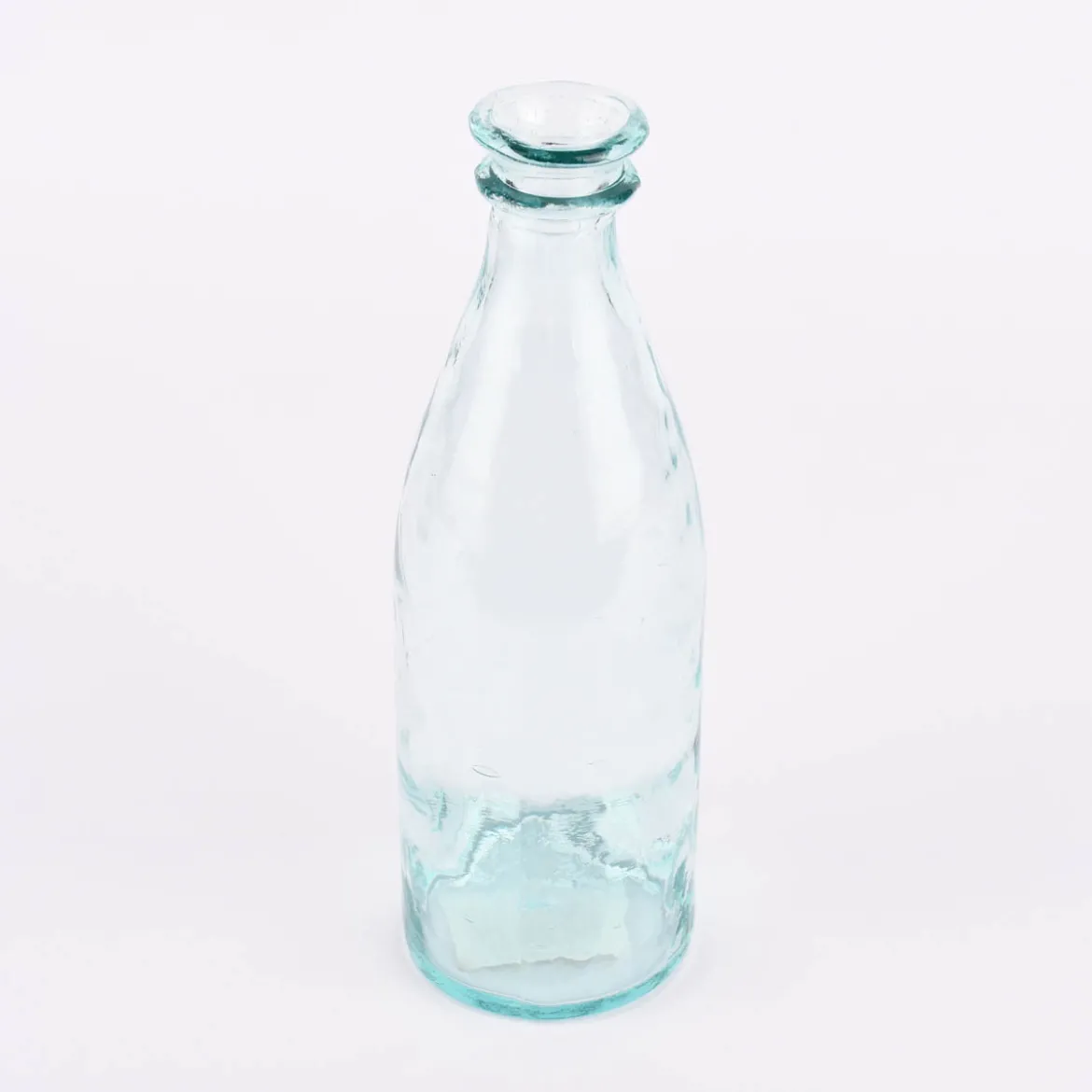 Deko Flasche mit doppeltem Rand Glas farblos verschiedene Größen
