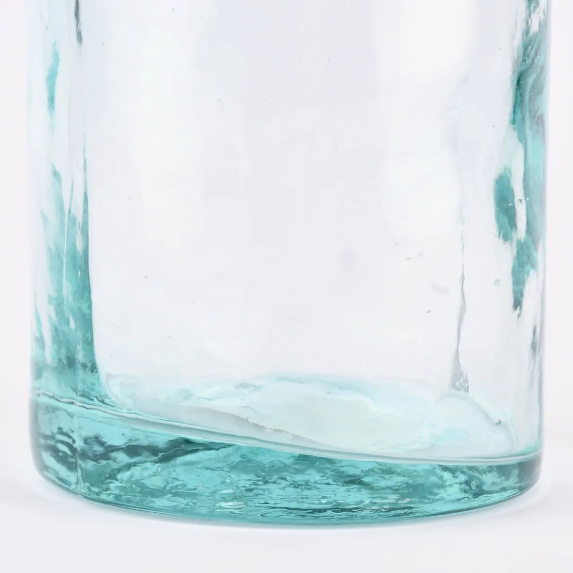 Deko Flasche mit doppeltem Rand Glas farblos verschiedene Größen