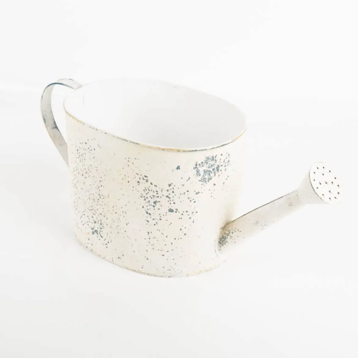 Deko Gießkanne aus Metall Vintage weiß von Clayre & Eef