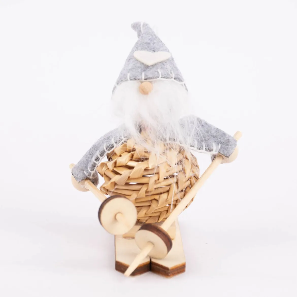 Deko Hänger Wichtel Flavio 2 Stück auf Holzski Filz Holz 8x9x3cm verschiedene Farben