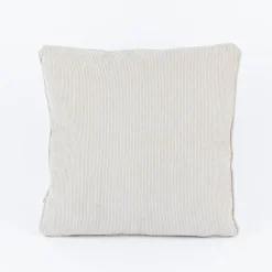 Deko Kissen aus Cord mit Kederumrandung einfarbig ecru 45x45cm