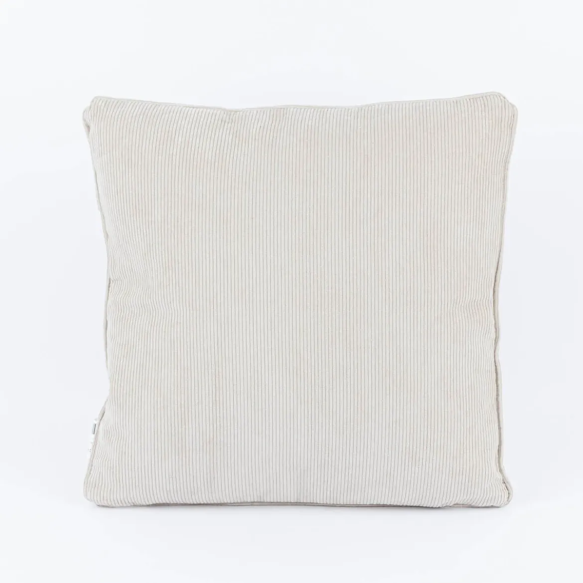 Deko Kissen aus Cord mit Kederumrandung einfarbig ecru 45x45cm