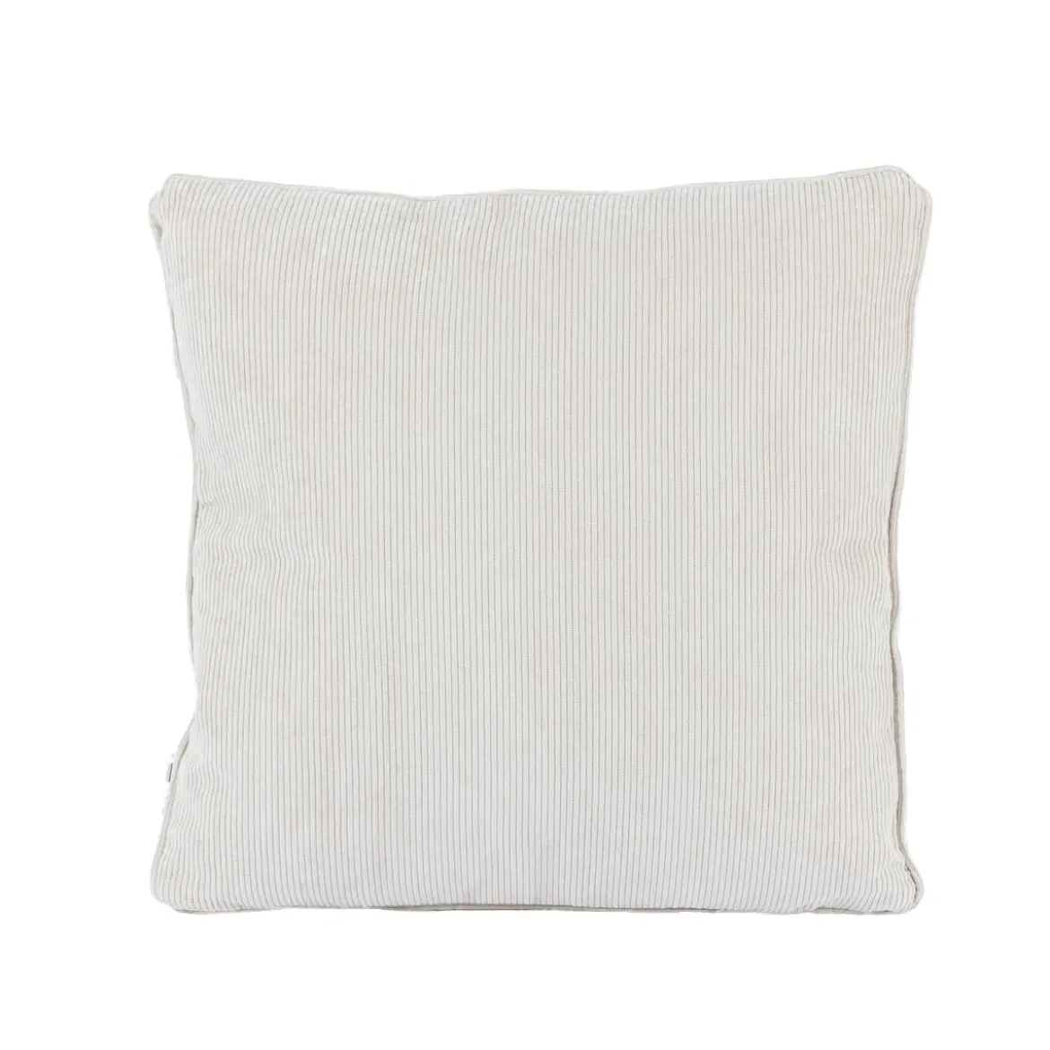 Deko Kissen aus Cord mit Kederumrandung einfarbig ecru 45x45cm