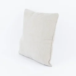 Deko Kissen aus Cord mit Kederumrandung einfarbig ecru 45x45cm