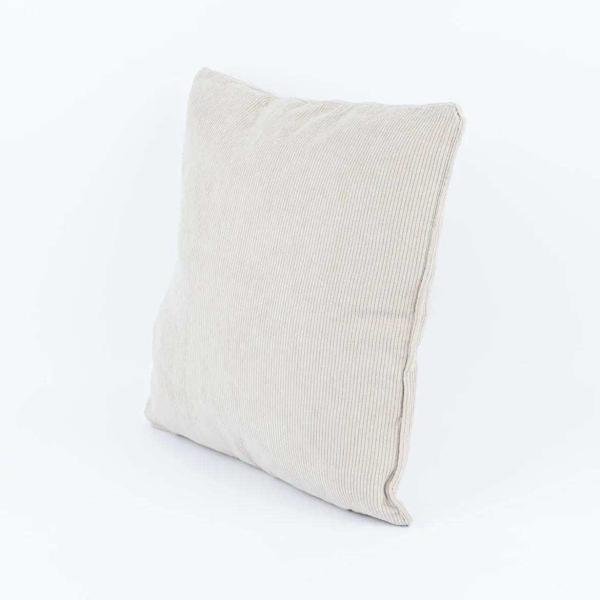 Deko Kissen aus Cord mit Kederumrandung einfarbig ecru 45x45cm