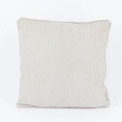 Deko Kissen aus Cord mit Kederumrandung einfarbig ecru 45x45cm