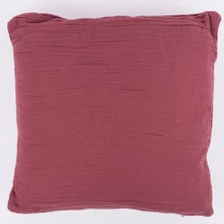 Deko Kissen aus Musselin Baumwolle mit Kederumrandung uni verschiedene Farben 45x45cm o. 30x50cm