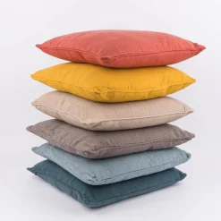 Deko Kissen aus Musselin Baumwolle mit Kederumrandung uni verschiedene Farben 45x45cm o. 30x50cm