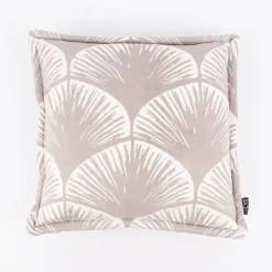 Deko Kissen Clif geometrische Bögen hellgrau weiß 45x45cm