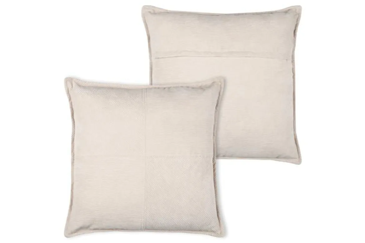 Dekokissen einfarbig natur creme Rippenstruktur 45x45cm