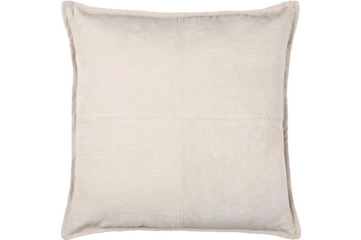 Dekokissen einfarbig natur creme Rippenstruktur 45x45cm