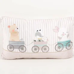 Dekokissen Kinderkissen Tierbabys Streifen beige pastell 30x50cm