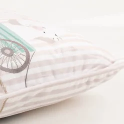Dekokissen Kinderkissen Tierbabys Streifen beige pastell 30x50cm