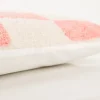 Dekokissen Schachbrettmuster Karo rosa weiß 30x50cm
