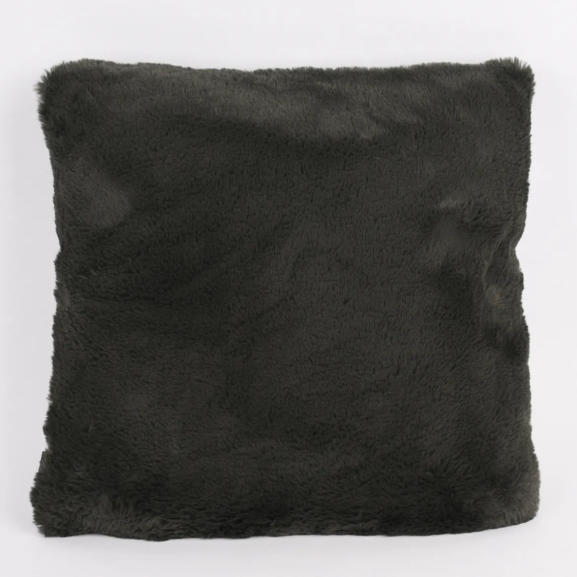 Deko Kuschelkissen Plüsch einfarbig dunkelgrau 45x45cm