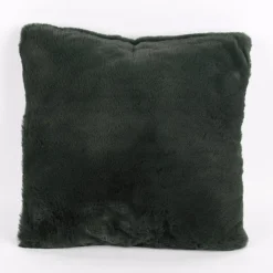 Deko Kuschelkissen Plüsch einfarbig thymian-grün 45x45cm