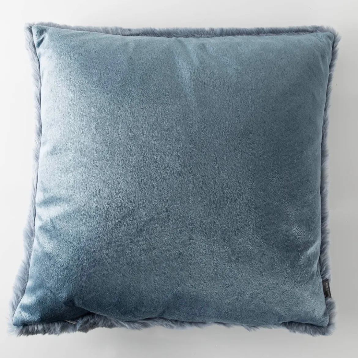 Deko Kuschelkissen Plüsch einfarbig eisblau 45x45cm