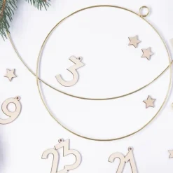 Dekoring Metall 2er Set in verschiedenen Größen goldfarbig 19,5cm und 28cm