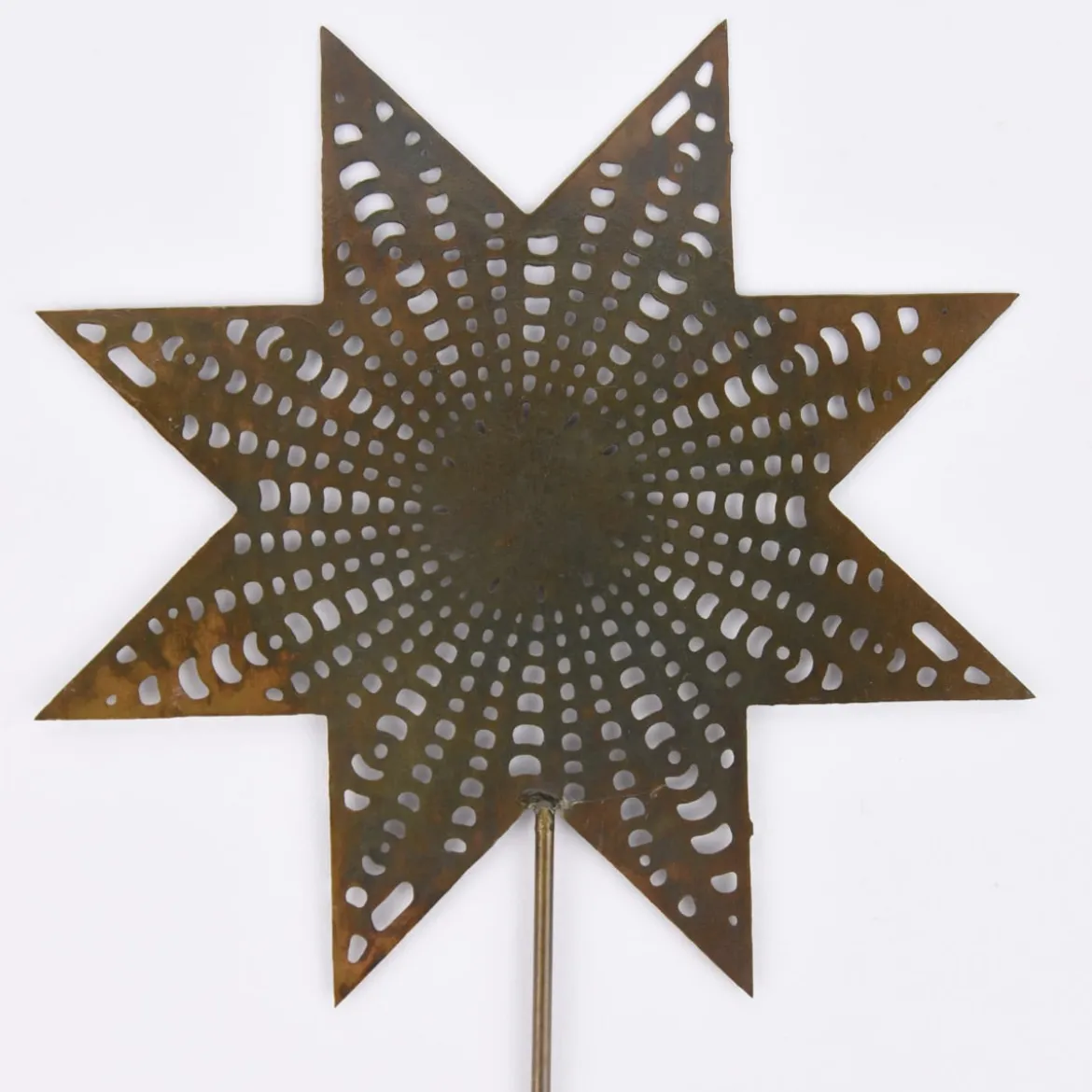 Deko Stecker Stern Metall Cut-Out messingfarben 15cm