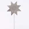 Deko Stecker Stern Metall Cut-Out silberfarben 15cm