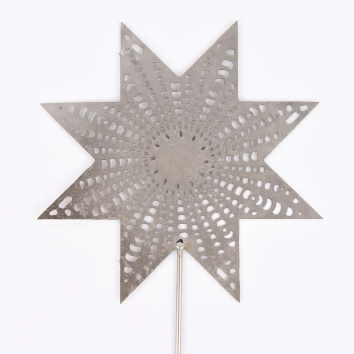 Deko Stecker Stern Metall Cut-Out silberfarben 15cm